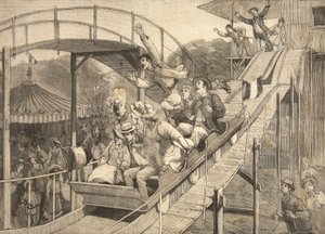 1891年7月26日の「Le Petit Parisien」からのサンクラウドのロシア山での遊園地事故